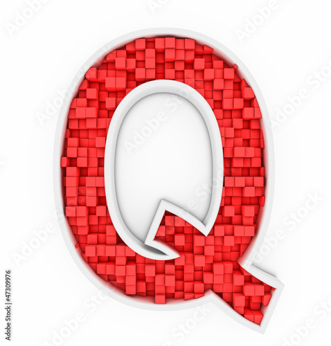 Illustration: Red letter Q Red letter Q
