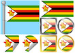 Vector: Flag Set Zimbabwe Flag Set Zimbabwe