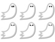 Vector: Set of Ghost Stickers Set of Ghost Stickers