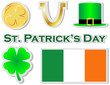 Set of St Patricks Day Stickers