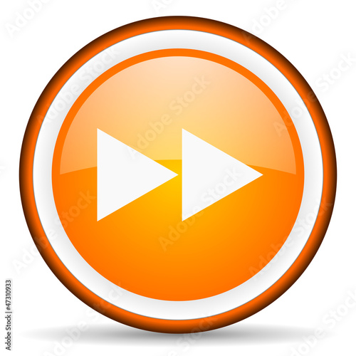Illustration: scroll orange glossy circle icon on white background scroll orange glossy circle icon on white background