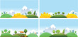 Set of Cartoon Landscape