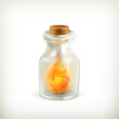 Fire in a bottle, icon