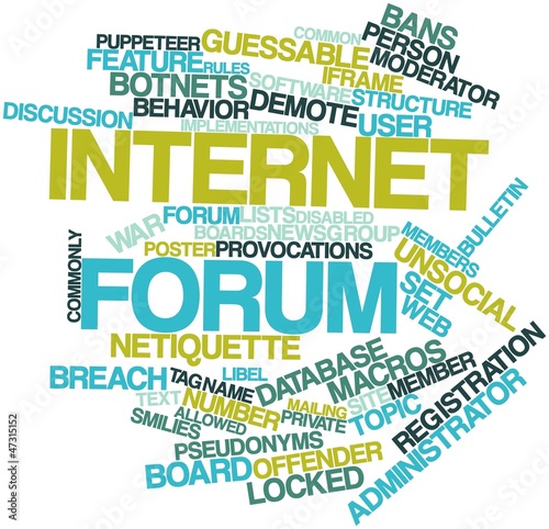 Illustration: Word cloud for Internet forum Word cloud for Internet forum