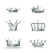 Silver crowns, set