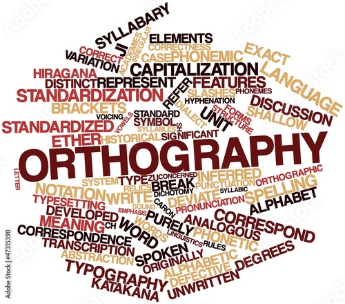 Illustration: Word cloud for Orthography Word cloud for Orthography