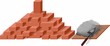 pile of bricks cement