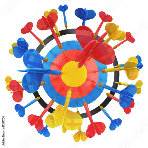Illustration: Darts on the target Darts on the target