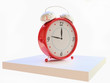 Illustration: Red Vintage Alarm Clock in 3D Red Vintage Alarm Clock in 3D