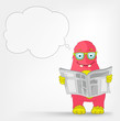 Vector: Funny Monster. News. Funny Monster. News.