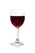 Elegant red wine glass isoolated on a white background