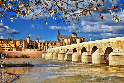 Photo: Cordoba, Spain . view with mosque and bridge Cordoba, Spain . view with mosque and bridge