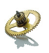 clockwork gears isolated on white