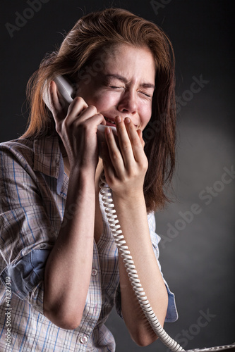 Photo: Woman with a phone Woman with a phone
