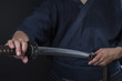 kendo fighter in the studio, sward