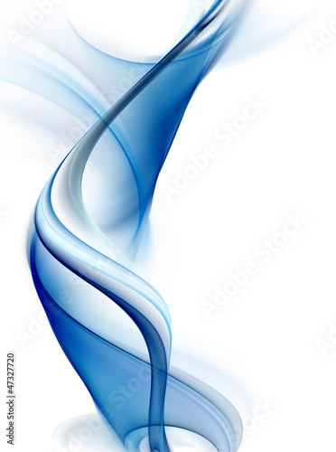 Illustration: Abstract light blue fractal waves Abstract light blue fractal waves
