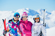 Happy skiers