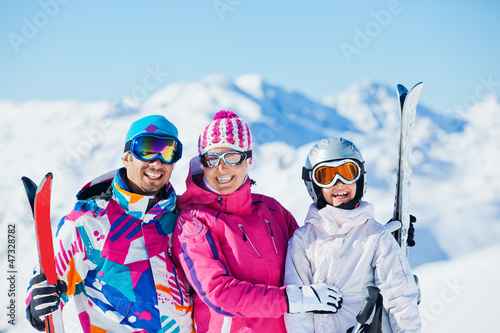 Photo: Happy skiers Happy skiers