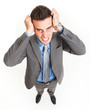 Funny businessman getting mad