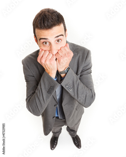 Photo: Funny scared man Funny scared man