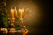 Glasses of champagne at new year party