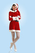 Attracive girl in santa clothes