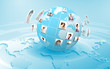 Planet as symbol of social networking