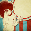 Illustration: Retro background. In style of vintage poster Retro background. In style of vintage poster