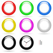 Illustration: Horloges différentes couleurs à mettre à l’heure Horloges différentes couleurs à mettre à l’heure