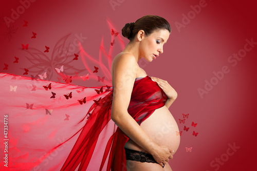 Photo: sexy schwangere frau mit tuch sexy schwangere frau mit tuch