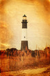 Vintage style photo of lighthouse