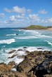 St. Ives Porthmeor beach waves in Cornwall, UK.