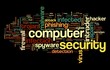Computer security concept in tag cloud