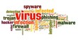 Virus and computer security concept in tag cloud