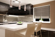 Illustration: Interior visualization of a living room with kitchenette Interior visualization of a living room with kitchenette