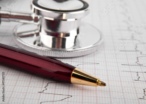 Photo: stethoscope and plane-table stethoscope and plane-table