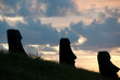 Sunrise at Rano Raraku volcano, Easter island (Chile)