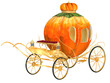 Cinderella fairy tale pumpkin carriage, isolated