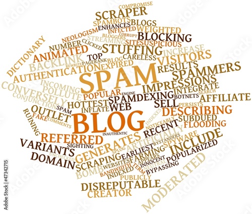 Illustration: Word cloud for Spam blog Word cloud for Spam blog