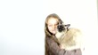 Video: little girl hugging her cat little girl hugging her cat