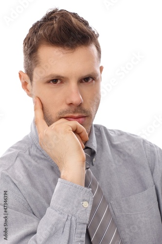 Photo: Closeup portrait of serious man Closeup portrait of serious man
