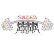 team work on business task