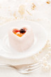 Heart-shaped dessert for Valentine's Day