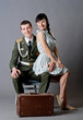 soldier and girl