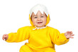 Adorable baby girl with chicken costume