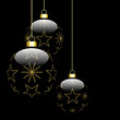 Décor de Noël en noir et or