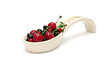 fruit bowl isolated on white background