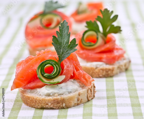 Photo: sandwiches with salmon sandwiches with salmon