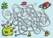 Winter Maze Game for Children with Funny Frog