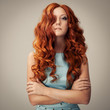 Beauty Portrait. Curly Hair